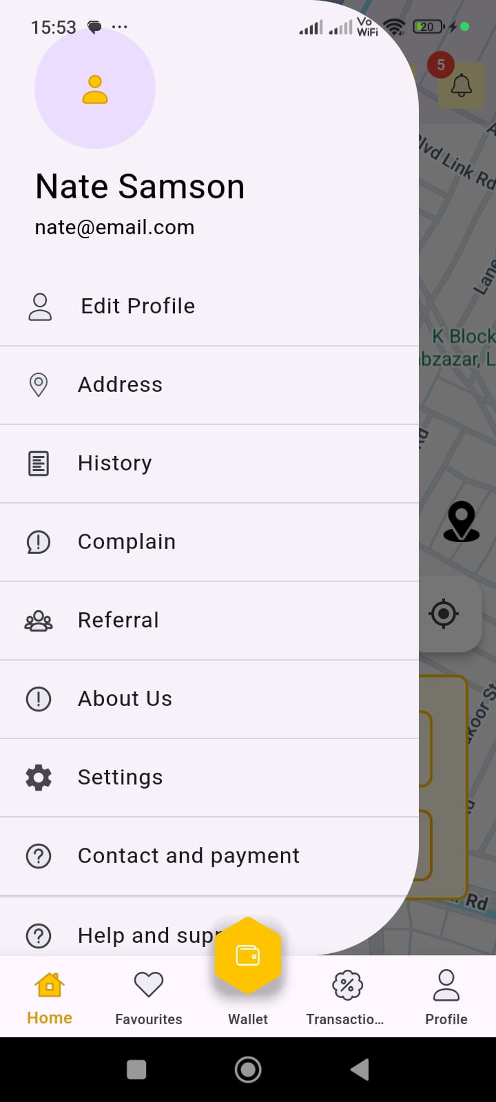 Ride Share Screen 3